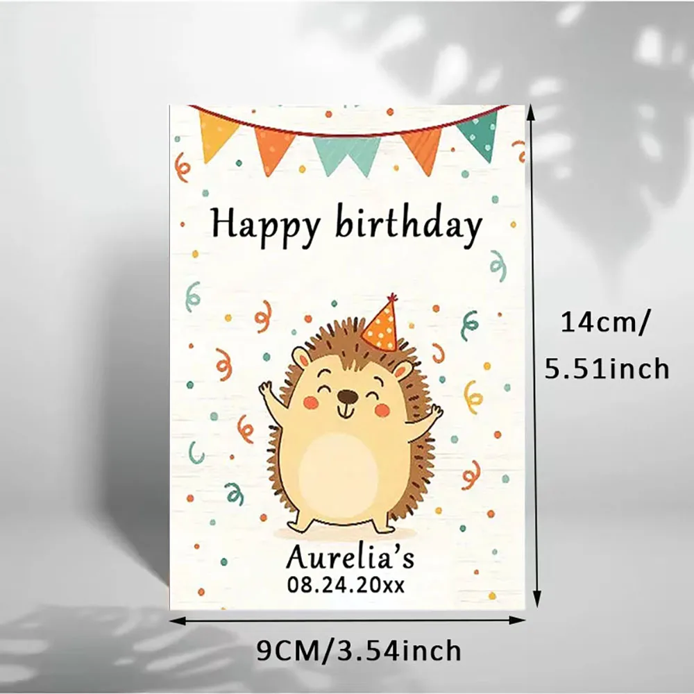การ์ดชื่อและวันเกิดแบบกำหนดเอง 2/4/8 ชิ้น (สำหรับวันเกิด พิธีบัพติศมา การ์ดเชิญงานเลี้ยง)