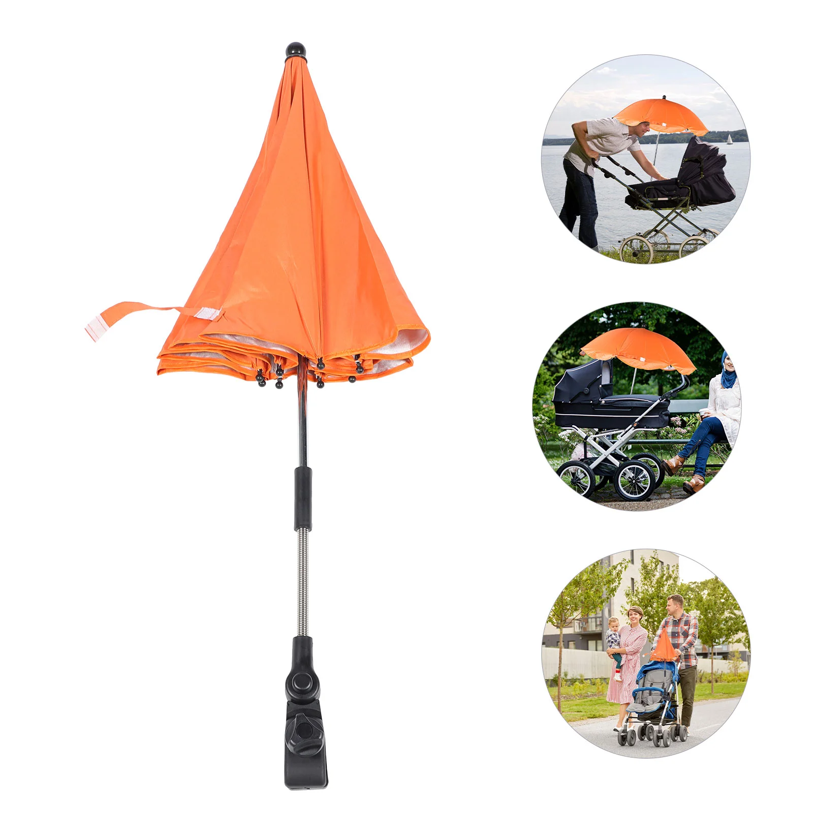 

Stroller Umbrella Chair for Toddler Pushchair Sun Baby with Clamp Adjustable Parasol Detachable Light