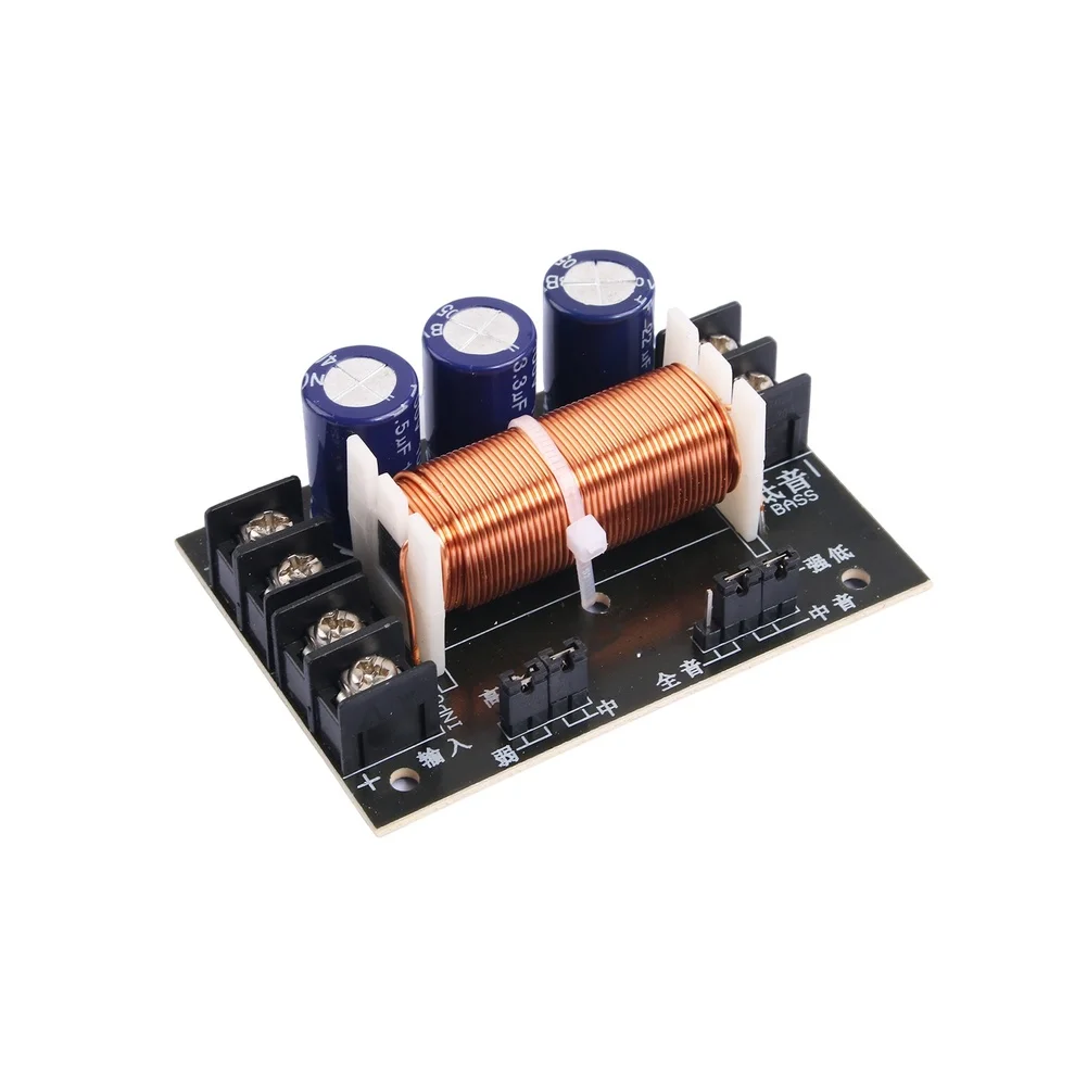 Bi-Amp Crossover Divider 400W with Adjustable High Low Frequency Control for Car Audio Amplifiers and Dual 8 Ohm Speaker Use