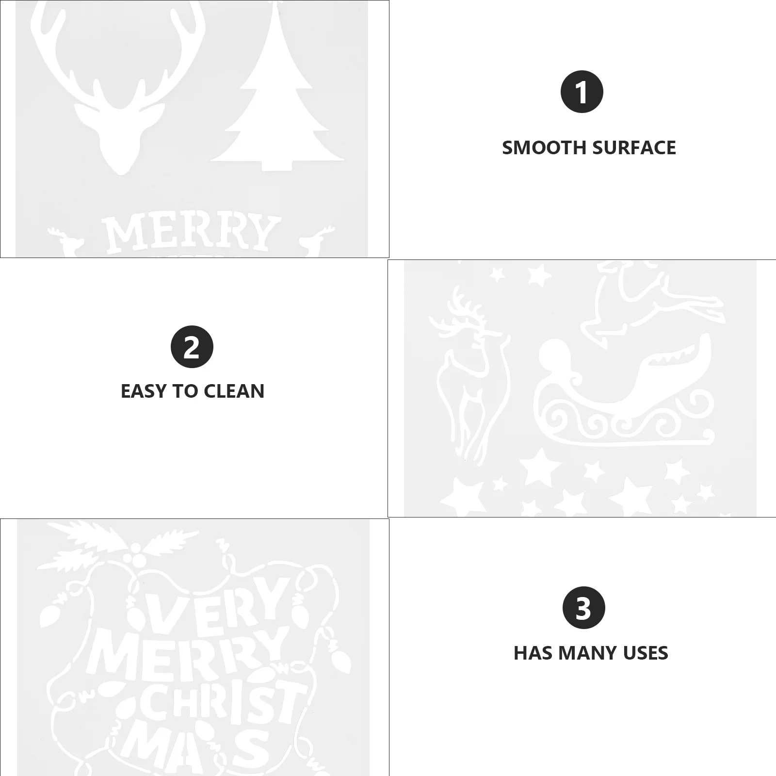 

12pcs Cookie Mold Reusable Pet Baking Stencil For Christmas Biscuit Cake Chocolate Dessert Coffee Art Flower Printing Sieve