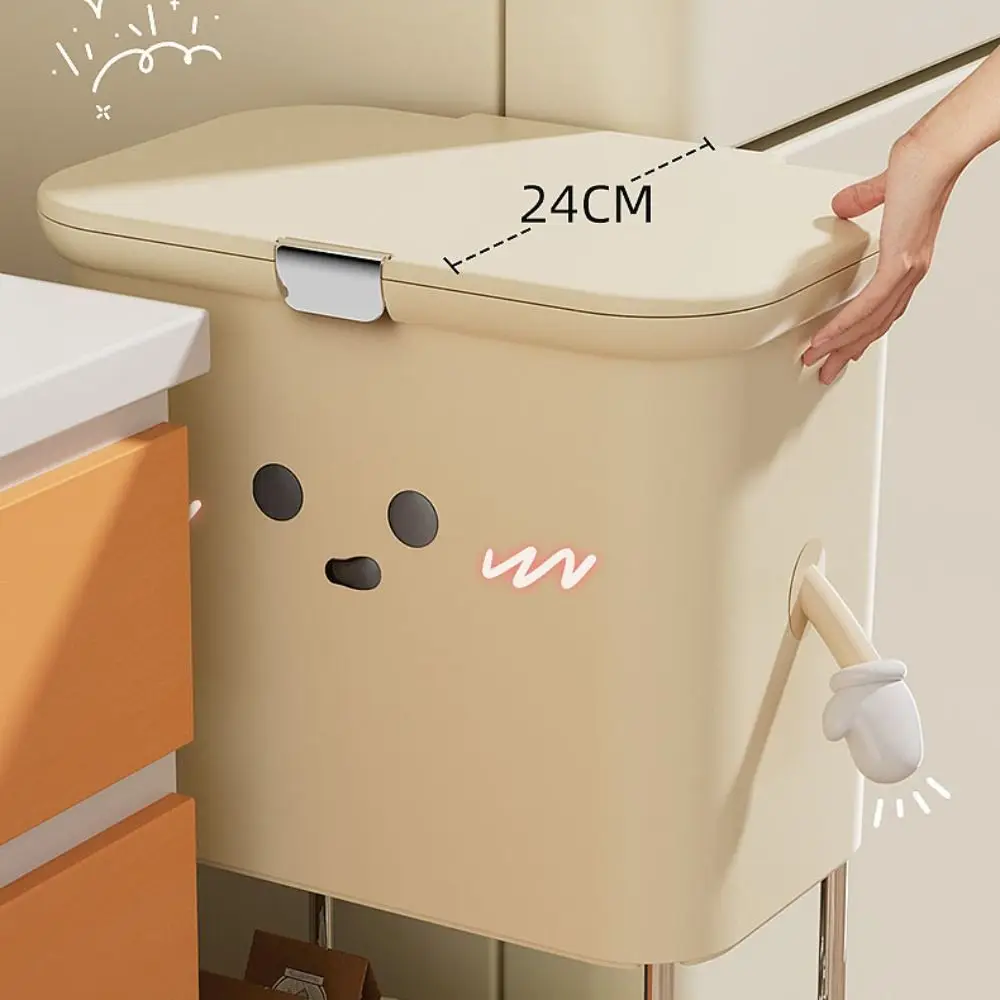 

With Wheel Cat food storage bucket Durable High-capacity Storage Shelf Multi-layer Space Saving Cereal Container Pet