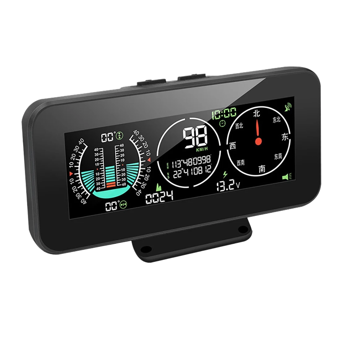 

For All Cars M60 Car GPS HUD Speedometer Intelligent Inclinometer Off-Road Speed Display Tilt Pitch Angle