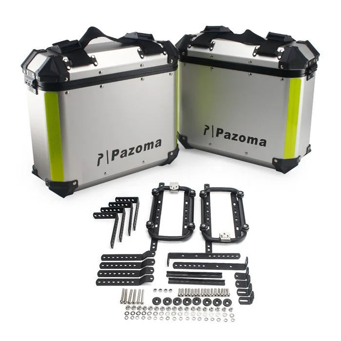 

Sliver Motorcycle 36L Side Case Trunk Suitcase Cargo Box W/ Quick Release Mount Kit for Honda Suzuki Yamaha Kawasaki BMW