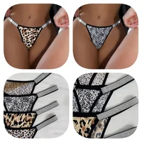 BZEL 2PCS/Set Leopard Women's Panties Fashion Thongs Charming Sexy Lingerie Female G-Strings Breathable Comfortable T-Back Sale 4