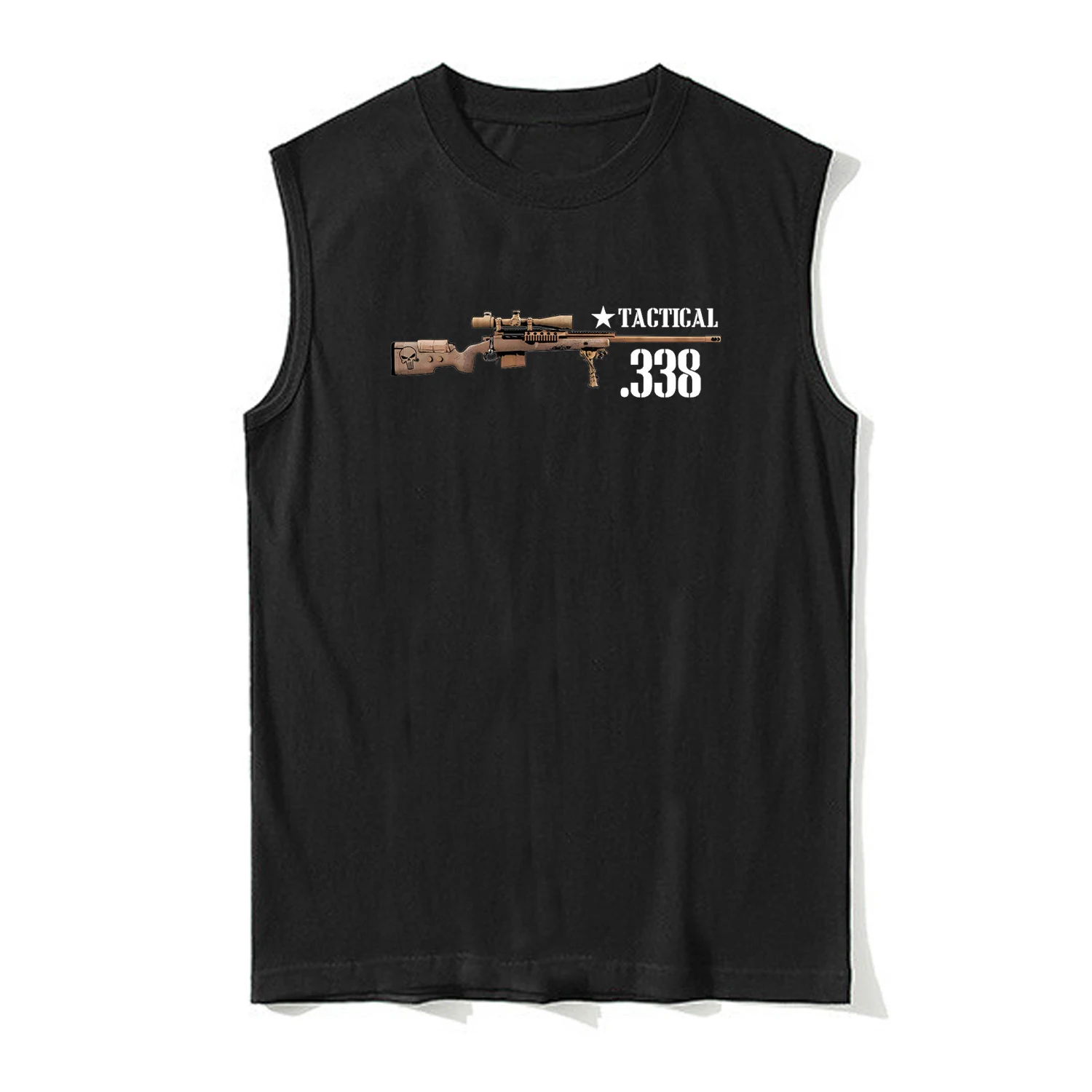 The Legend Chris Kyle Tactical TAC-338 Sniper Rifle Tanktop New 100% Cotton O-Neck Summer Casual Mens Vest Sleeveless T-shirt