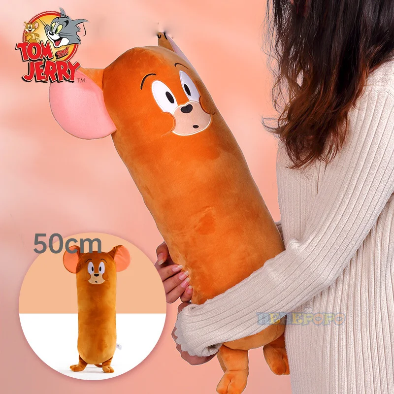 Original 55cm Tom and 50cm Jerry Plush Pillow Cartoon Movie Plushies Stuffed Animals Funny Doll Toys Gift