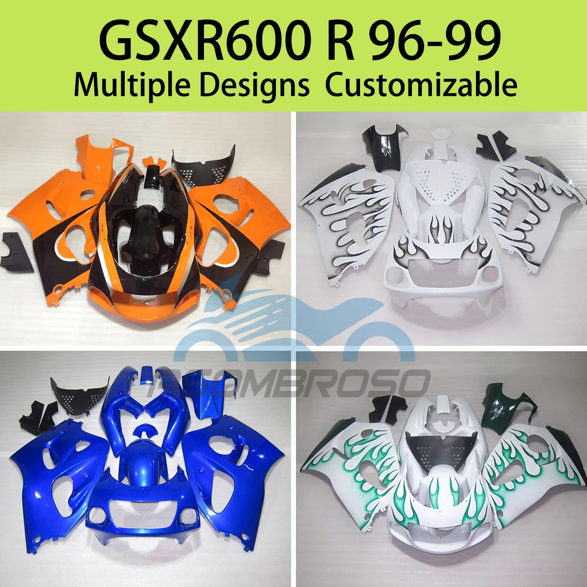 

100% Fit Fairing Kit for SUZUKI GSXR600 R 1996 1997 1998 1999 Motorcycle Fairings ABS Injection GSXR 600 96 97 98 99