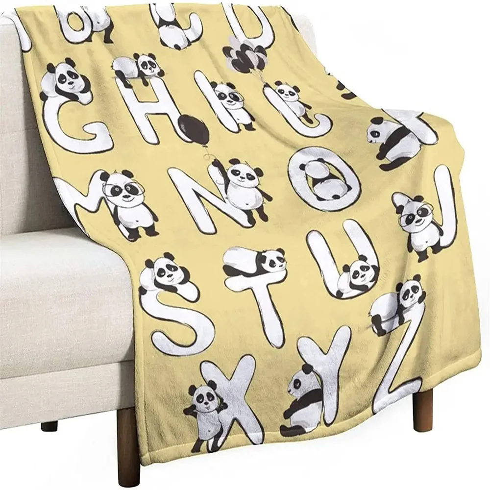 Alphabet Lore flanella coperta Anime Cartoon Animal Super Soft Micro adatto per divano soggiorno per tutte le stagioni leggero