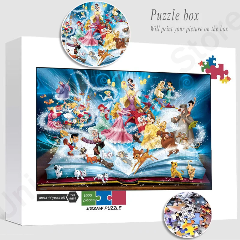 Disney Character Collection Puzzle Jigsaw 35/300/500/1000 Pcs Jigsaw Puzzle Educational Decompressing Diy Puzzle Christmas Gifts