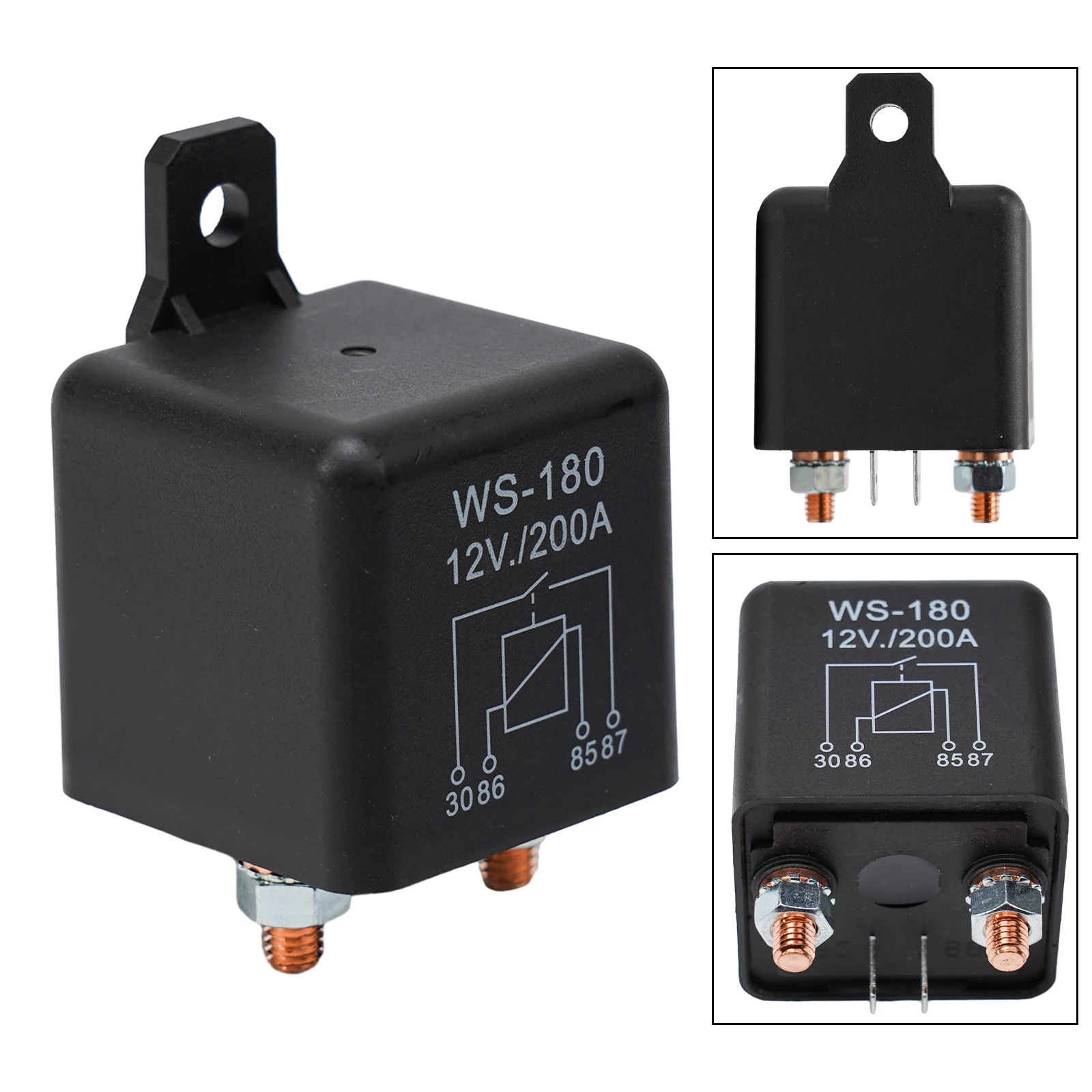 

Practical Durable Isolator Relay Replacement 4Pin Over 200A Parts Power Switch Standard Contact Form Start 12V 1x