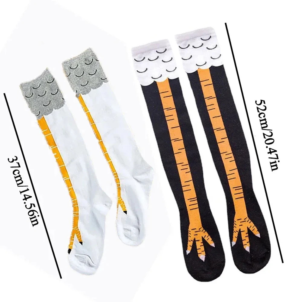 ถุงเท้ารูปเท้าไก่ตลกๆ - ของตกแต่งขาสำหรับฮาโลวีน ตลกๆ สำหรับผู้หญิงและผู้ชาย ดีไซน์ขาแบบนกกระจอกเทศ ช่วยให้ดูขาเรียว ใช้สำหรับงานปาร์ตี้