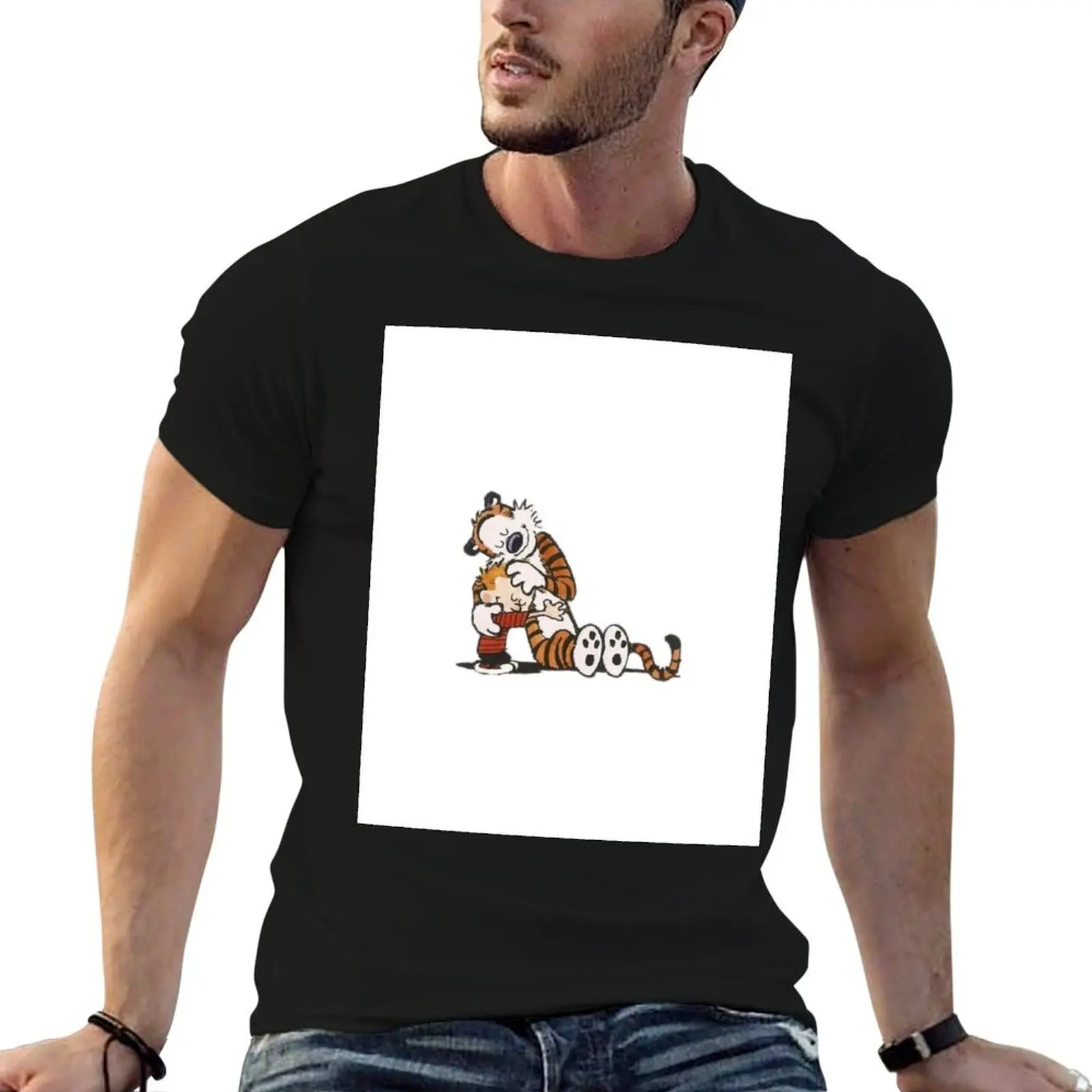 

Calvin And Hobbs Dance T-Shirt man t shirt luxury man t shirts cotton T-Shirt