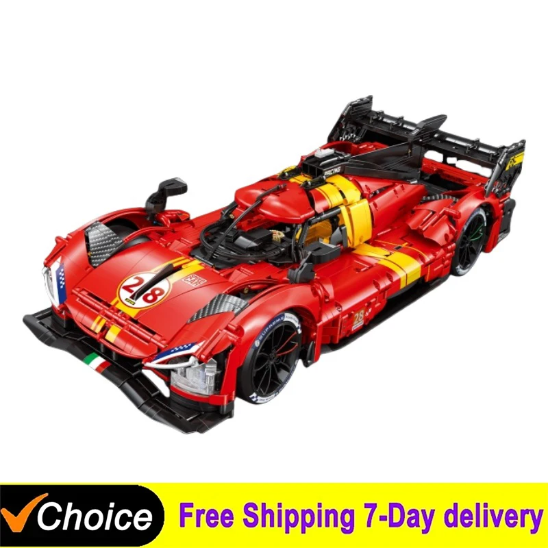 

НОВЫЙ 3350 шт. MOC Технический 1:8 Hypercar 499P Спортивный автомобиль Строительные блоки Модель Кирпичи Сборка игрушек для детей Подарочный набор