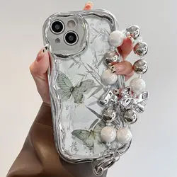 Ink Butterfly Phone Case For iPhone 14 Pro Max 15 11 12 13 XR 8 7 Plus X XS SE 2020 2022 Soft Silicone Cover