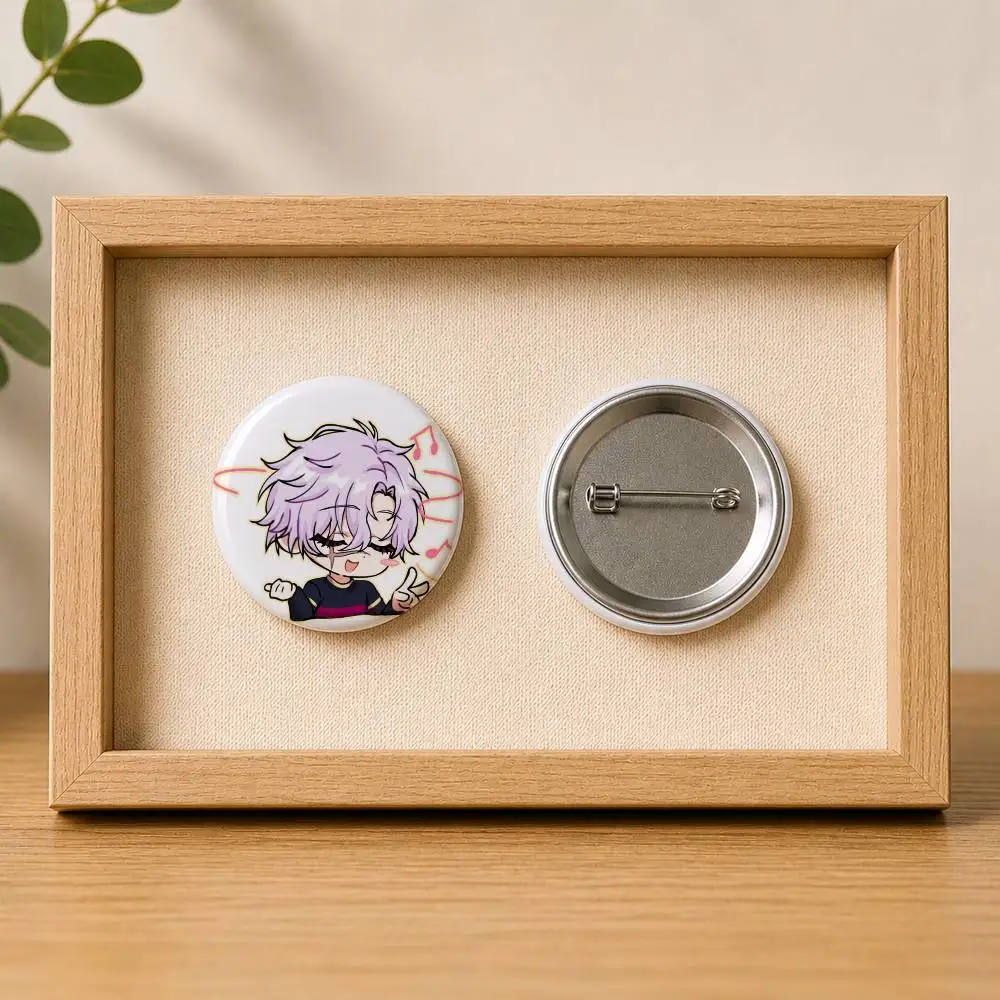 cute B-Bunny Iglesias Blue Lock Badges Creative Tinplate Button Pins Brooch Badge Clothes Backpack