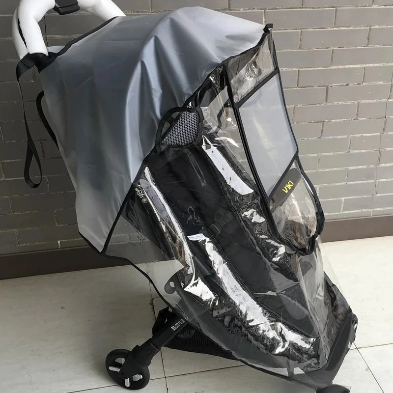 Universal Baby Cart Raincoat Weather Shields Stroller Rain Cover Windshield Rainproof Dust Cover Baby Stroller Accessories image 5
