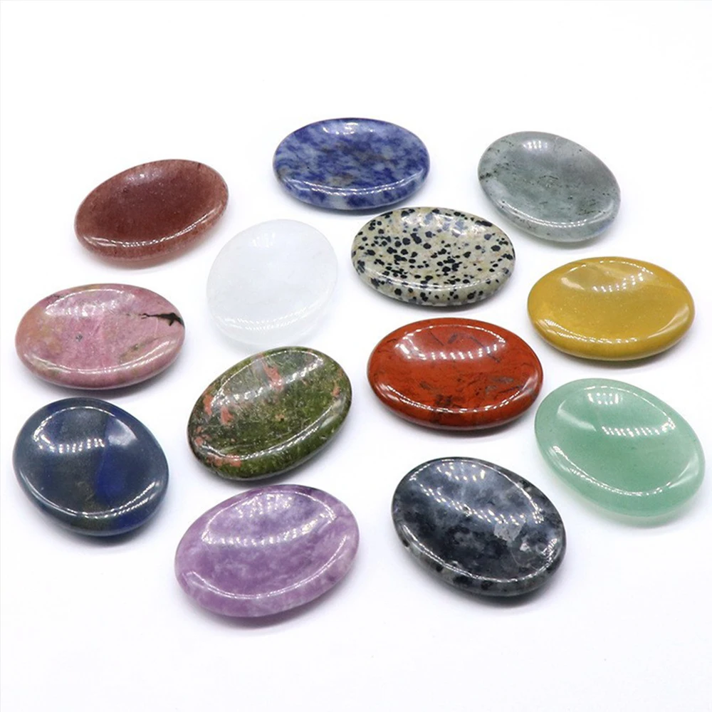 Natural crystal quartz lotus stone thumb finger scraping relief stone massage scraping jade thumb stone