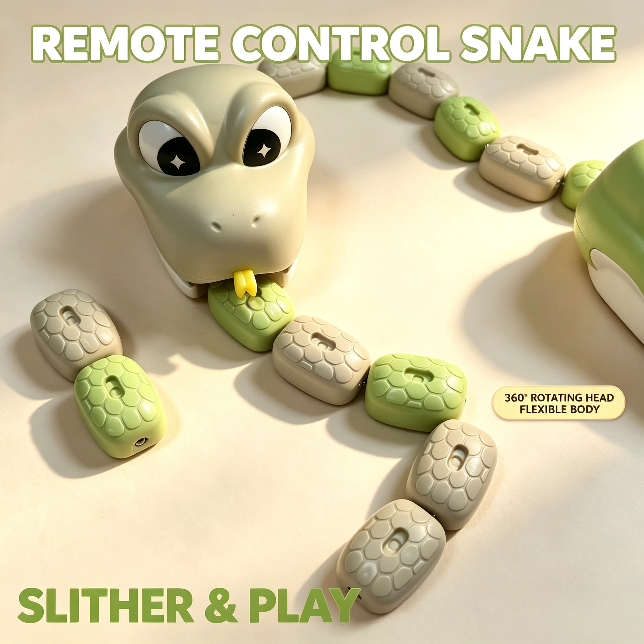 Remote Control Eating Snake Toy Greedy Bean Chasing Game RC Car Interactive Educational Toy Children Christmas Gifts