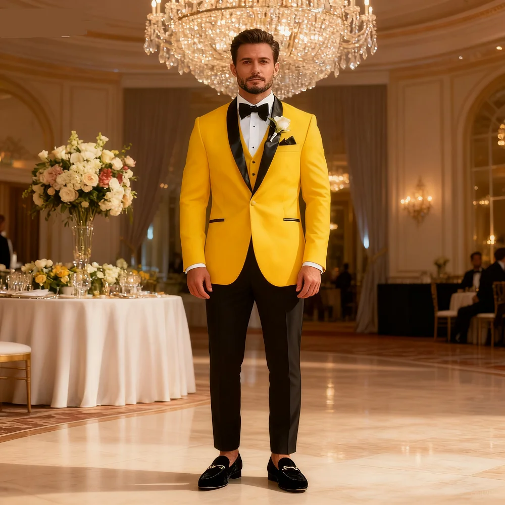 

Marfim Solid for Men Fine Fit Wedding Ceremony Smoking Gentleman's Suit Solid Color Men's Ternos Fe Trajes Para Hombre