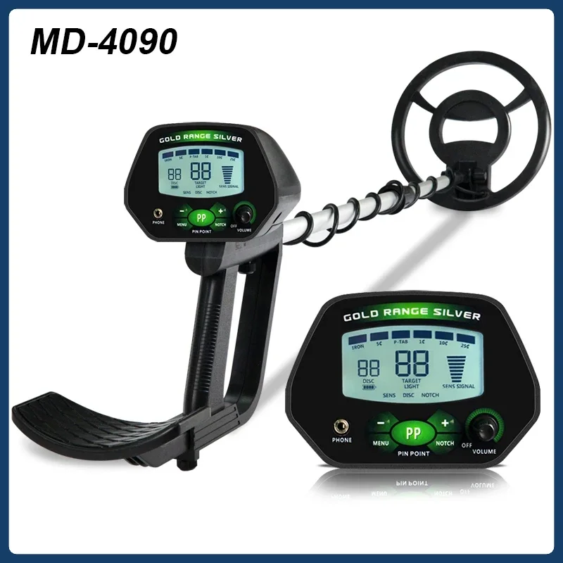 Underground Metal Detector LCD Metal Detector with 8.5” High Quality Waterproof Search Coil Adjustable MD-4090 High Sensitivity