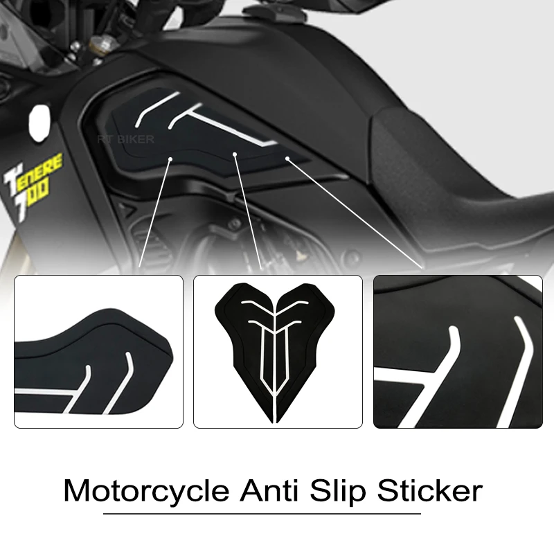 For YAMAHA Tenere700 Tenere 700 XTZ XTZ700 Side Tank Pad Protector XT700Z T7 2018-2023 Motorcycle Knee Anti Slip Sticker Decal