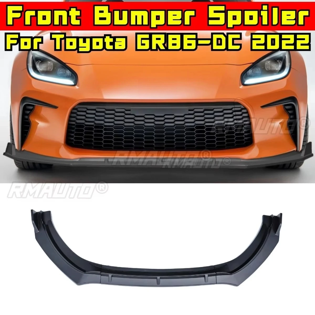 

Car Front Bumper Lip Diffuser Spoiler Glossy Black Modification Part for Toyota GR86-DC 2022 Bumper Protector Car Accessories