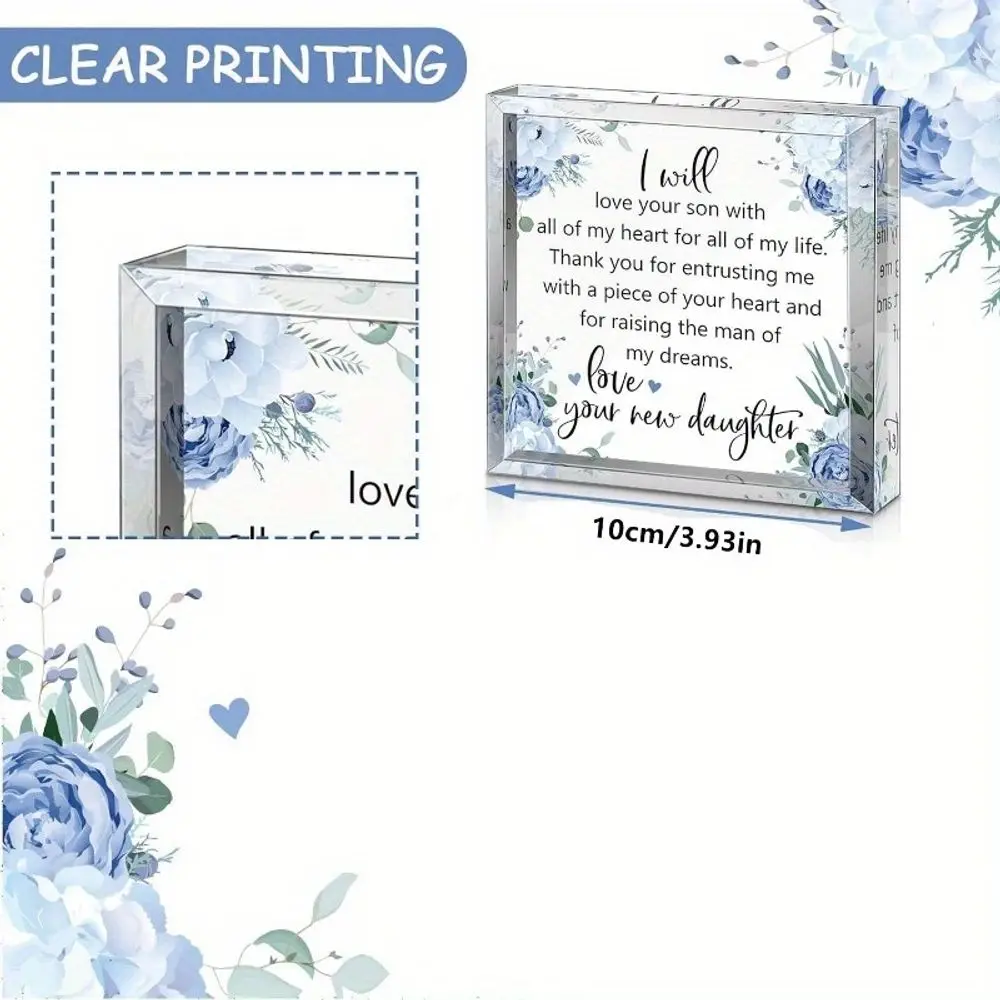 Square Acrylic Plaque for Mother of the Groom 