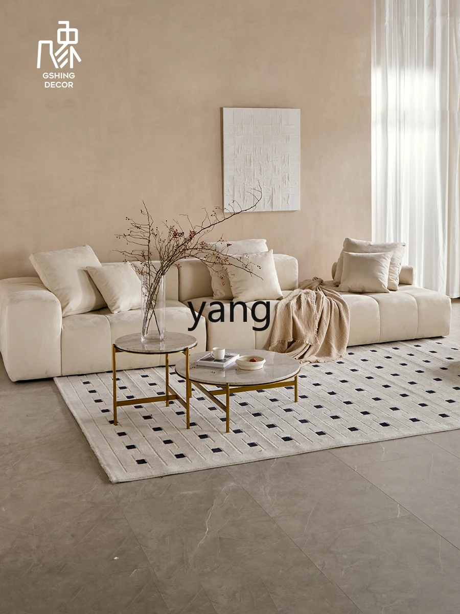 Yjq Retro Frosted Fabric Sofa Large Apartment Pixel Modern Simple Tofu Block Combination Corner