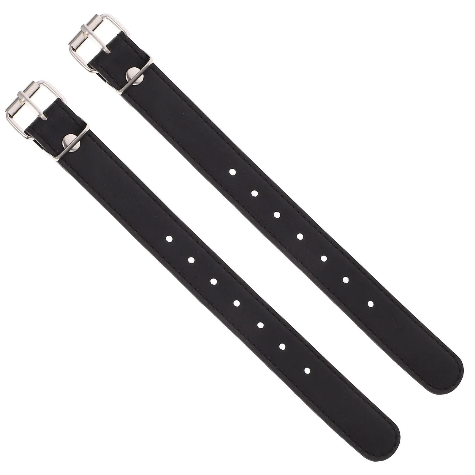 

1 Pair Detachable Bike Basket Pu Straps Sturdy Adjustable Bicycle Front Strap Thickened Belt Scooter Electric Bike Accessories