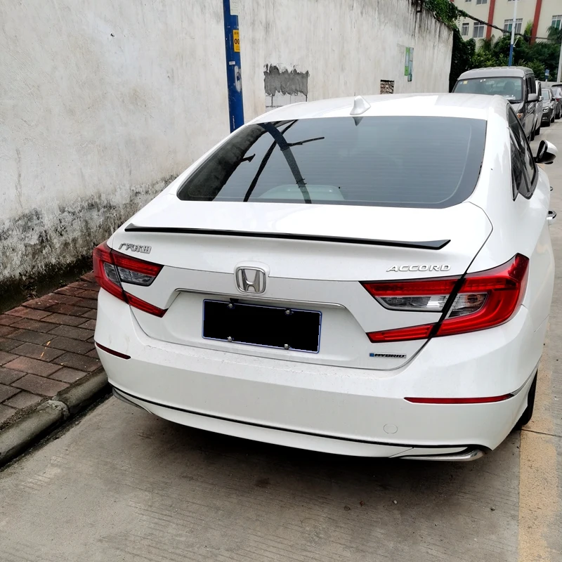 For Honda 18 10th Accord INSPIRE Spoiler 2018-2022 ABS Rear Roof Spoiler Wing Trunk Lip Boot Cover Car Styling