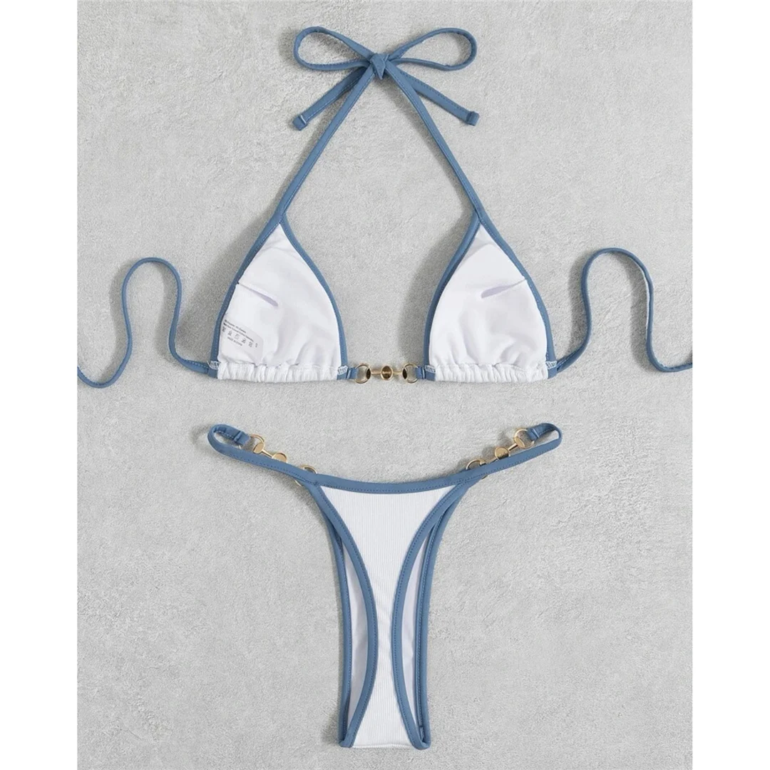 Sexy Perlen Extreme Mini Micro Thong Bikini Damen Bademode Zweiteiliger Bikini Badeanzug Badebekleidung Schwimmen V4120 – Detail 26