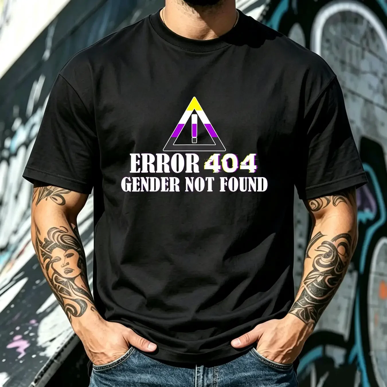 washed T Shirt Error 404 Gender Not Found Non Binary Agender Baseball cap Snapback Caps Knitted Hat vintage Washed fashion