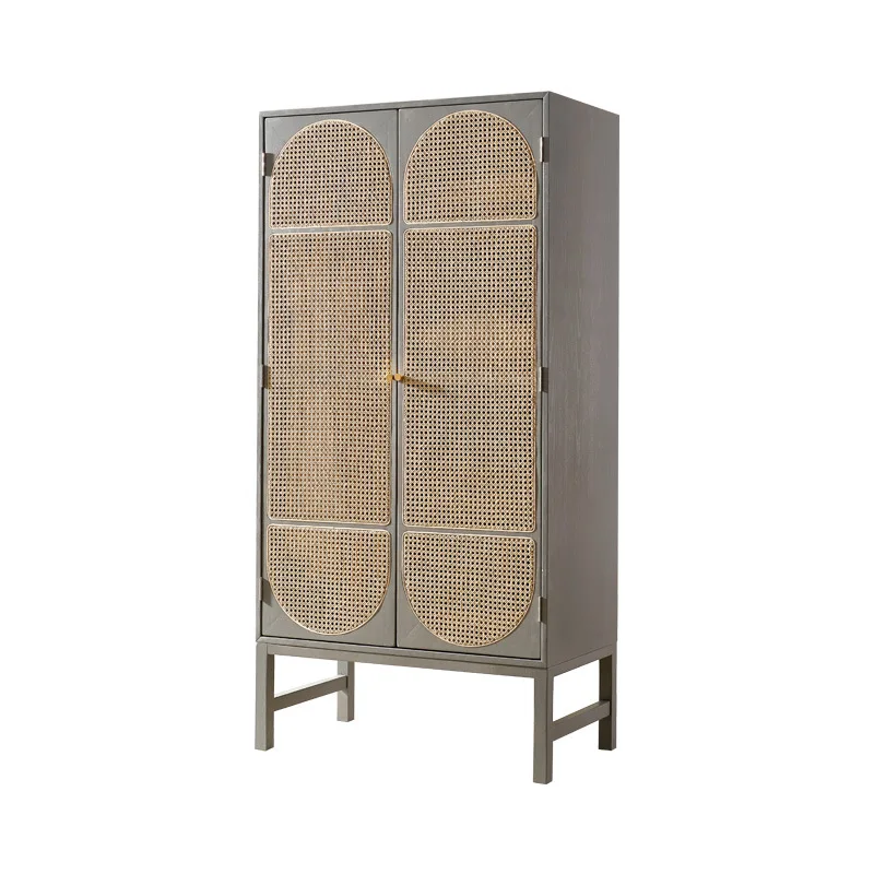 

rattan wardrobe storage locker retro cabinet bed and breakfast bedroom double door coat cabinet bedroom cabinet