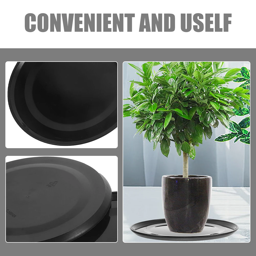 

4 шт., блюдце для растений, круглая пластиковая тарелка для горшка, прочная, безопасная для сада, подносы для комнатных растений, цветочный горшок, блюдце, поднос для капель