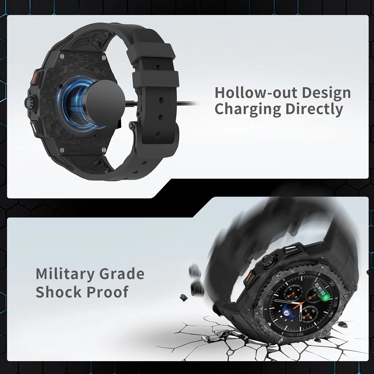 Metal Case+Silicone Strap for Samsung Galaxy Watch 9 8 44mm Breathable Strap for Samsung Watch 8Classic 46mm Replacement Band