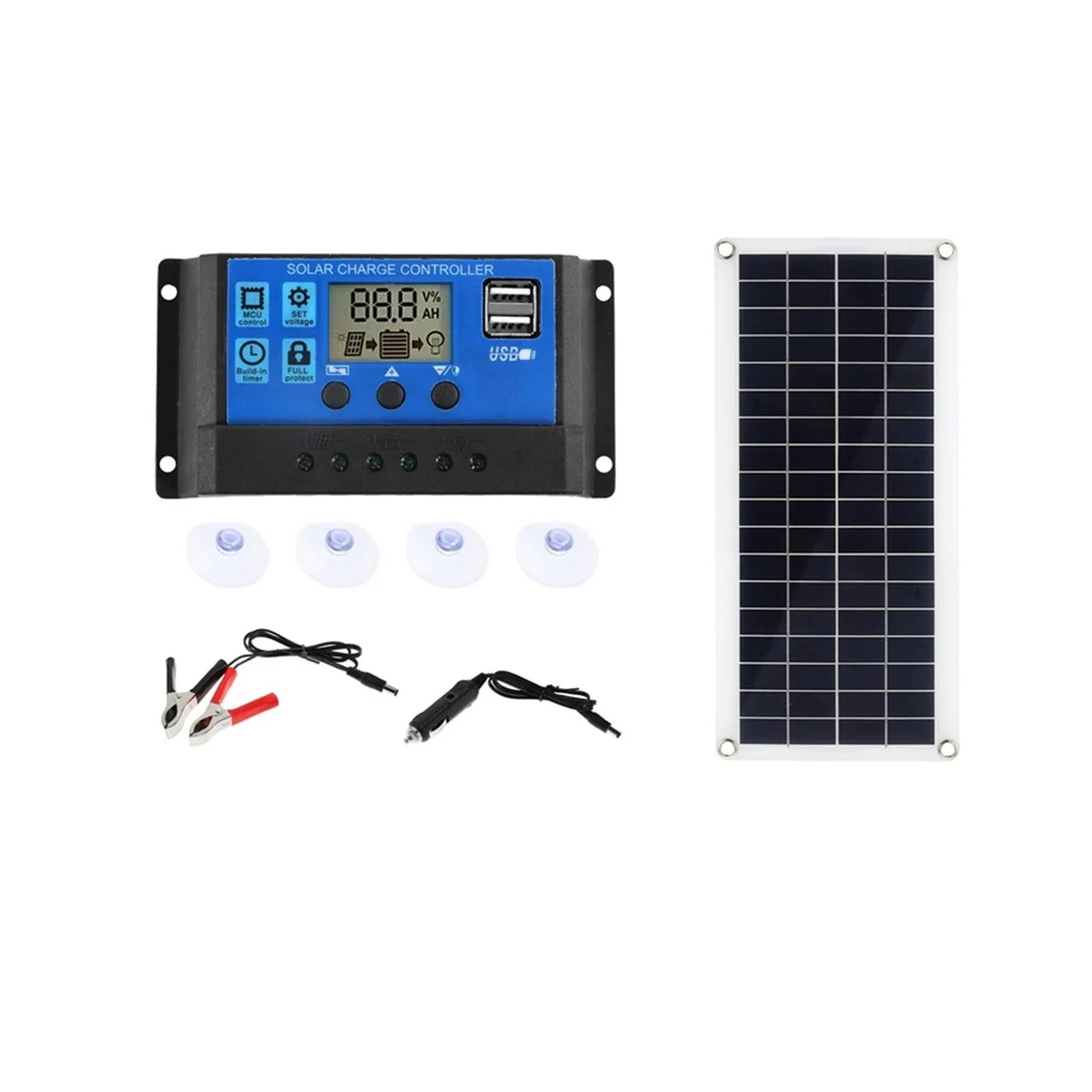 

15W Solar Panel 12-18V Solar Cell Solar Panel for Phone RV Car MP3 PAD Charger Outdoor Battery Supply A