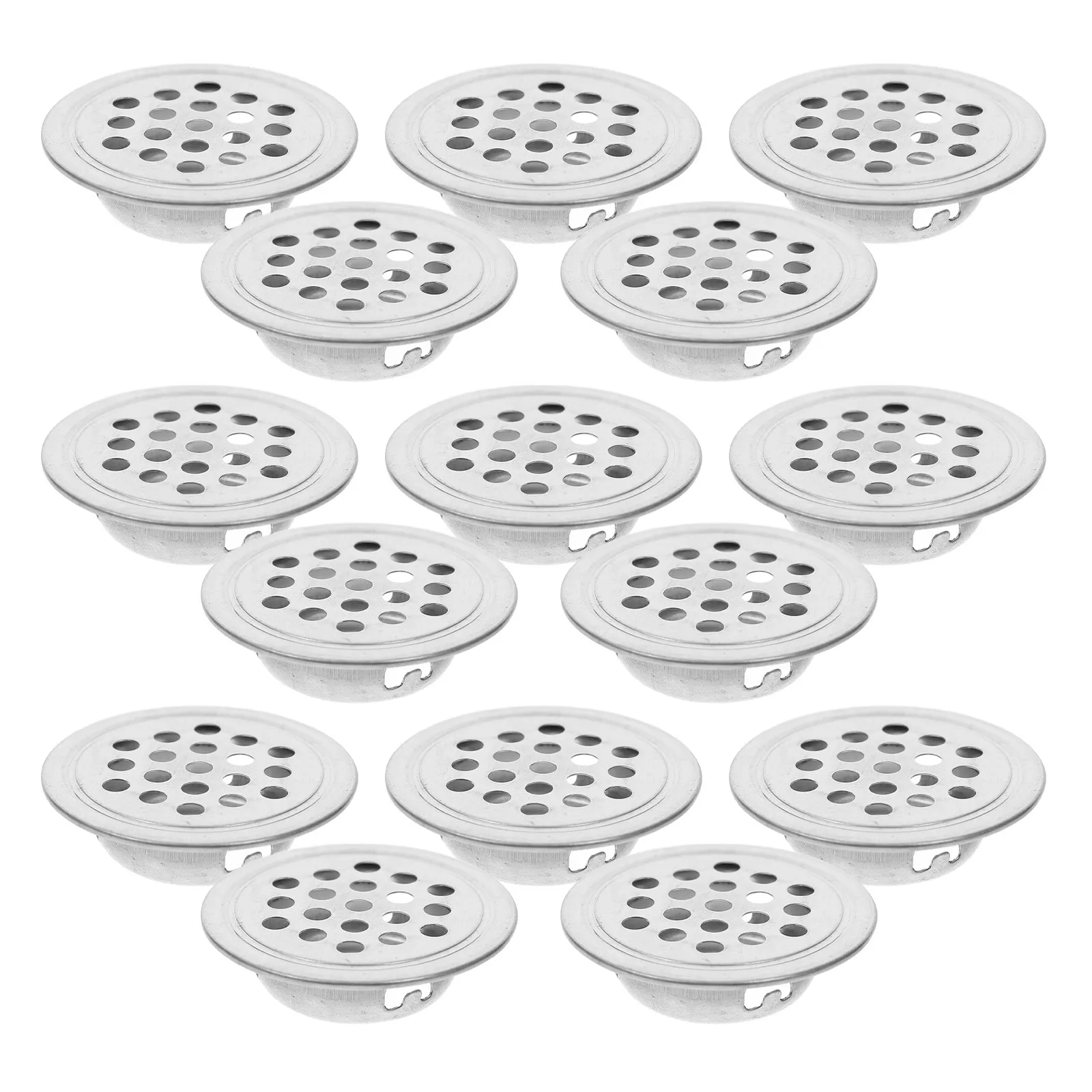 

20Pcs Stainless Steel Round Vent Covers Cabinets Shoe Closets Ventilation Airflow Heat Dissipation Moisture Odor Control