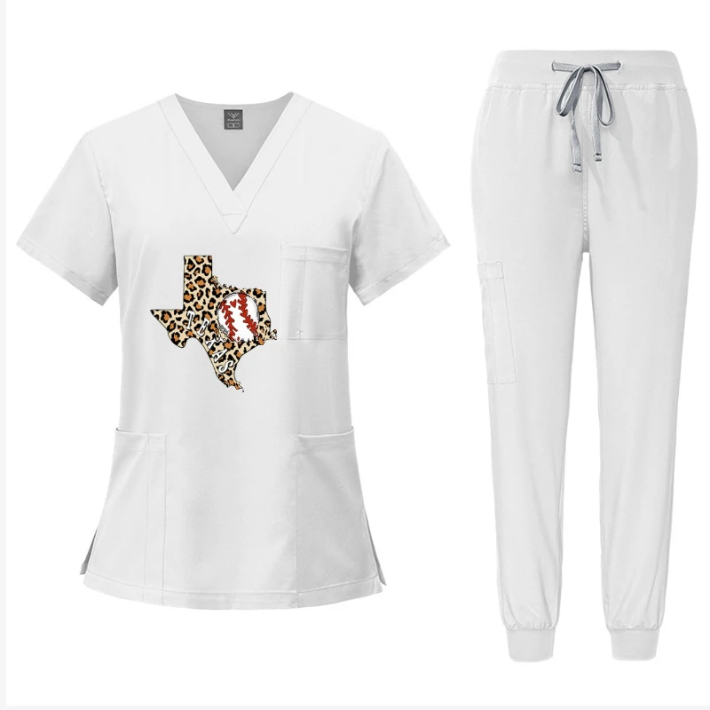

Custom/DIY/Exclusive Prints Unisex Quick-Dry Short-Sleeve Scrubs Pet Hospital Nurse Workwear Pet Post-Op Follow-Ups Skin Care