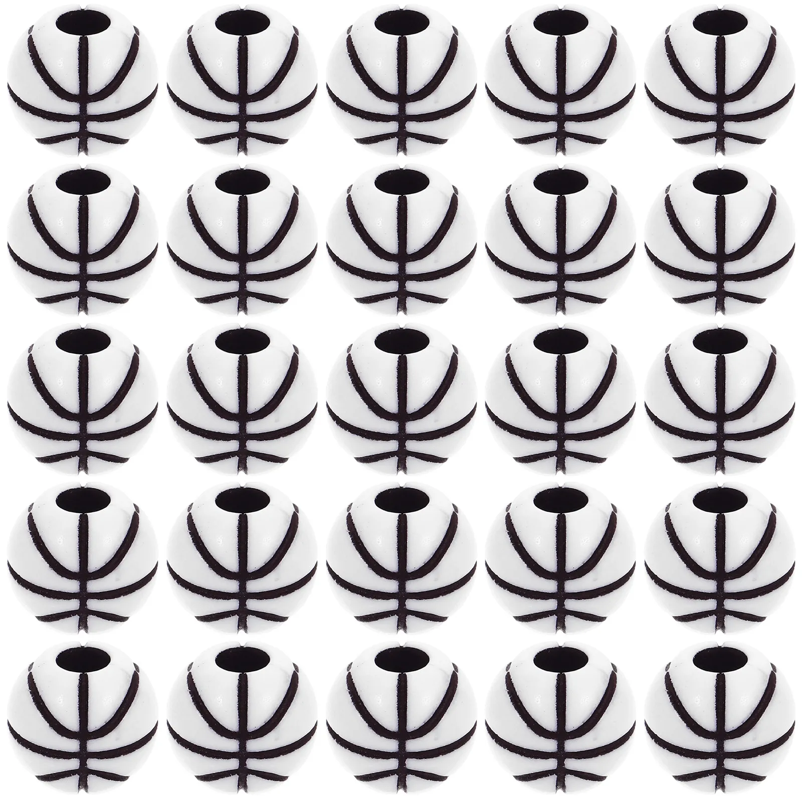 100pcs Basketball Acrylic Spacer Beads for DIY Jewelry Making – Bracelets, Necklaces, Sport-Themed Crafts