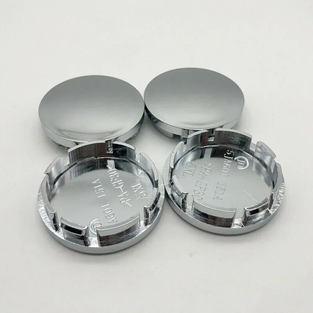 4Pcs 56mm Auto Hub Caps Car Wheel Center Caps Silver Car Rim Cover Wheel Hub Center Cap Decoration Tire Accessories