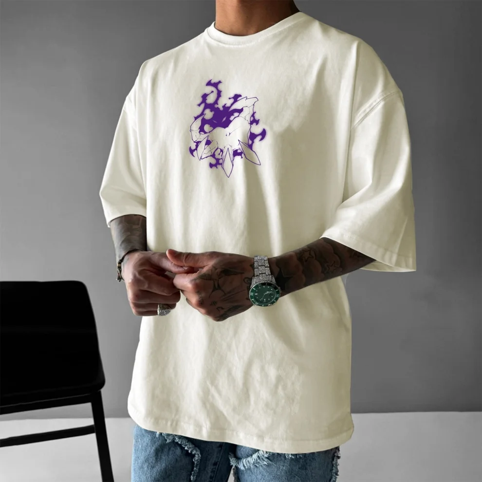 Anime Solo Leveling Oversize Graficzne Koszulki Męskie Y2k Damskie Bawełniane Krótkie Rękawy T-shirty Bawełniane Codzienne Topy Letnia Odzież Uliczna Marka