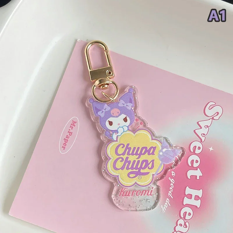 Sanrio Kuromi Anime Chaveiro para Meninas, Minha Melodia, Cinnamoroll, Hello Kitty, Chaveiro Kawaii, Bolsa De Escola, Pingente De Mochila, Decoração Brinquedo