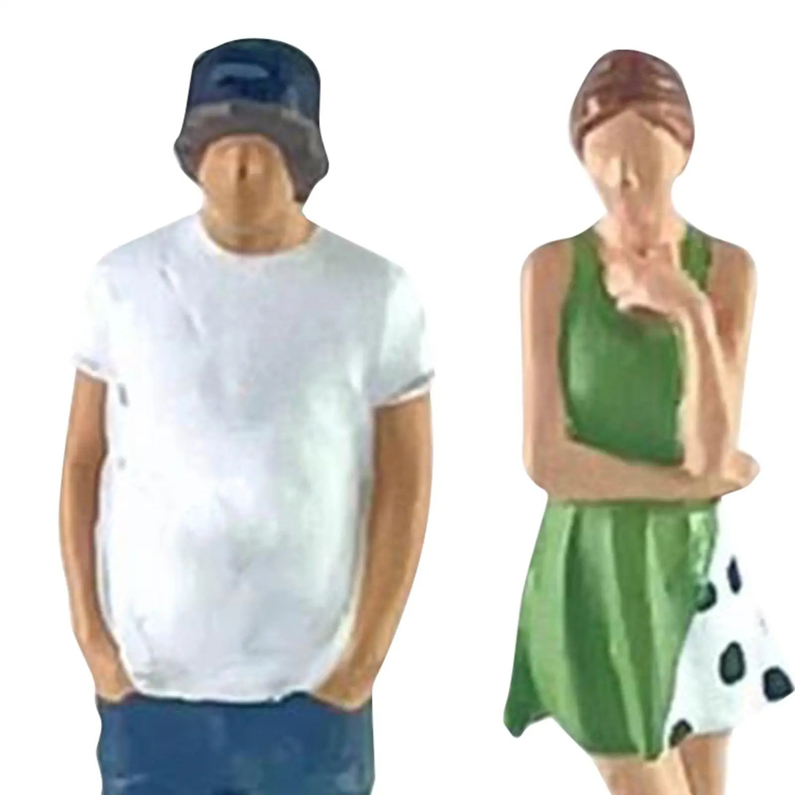 Mulher e Homem Figuras para Artesanato DIY, Mini Pessoas S Calibre, Projetos de Resina, Pintado à Mão Figurinhas Decoração, 1:64 Layout