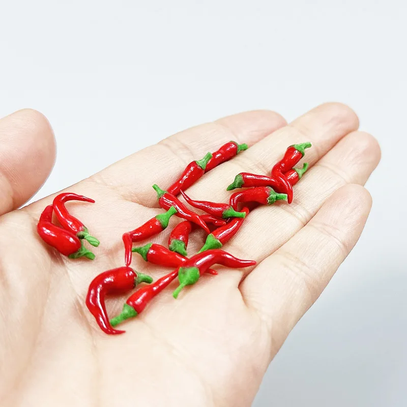 Dolls Accessories Simulated Mini Chili Pepper Model Miniature Food Toy Accessories Photography Props Exquisite Gift for Friend