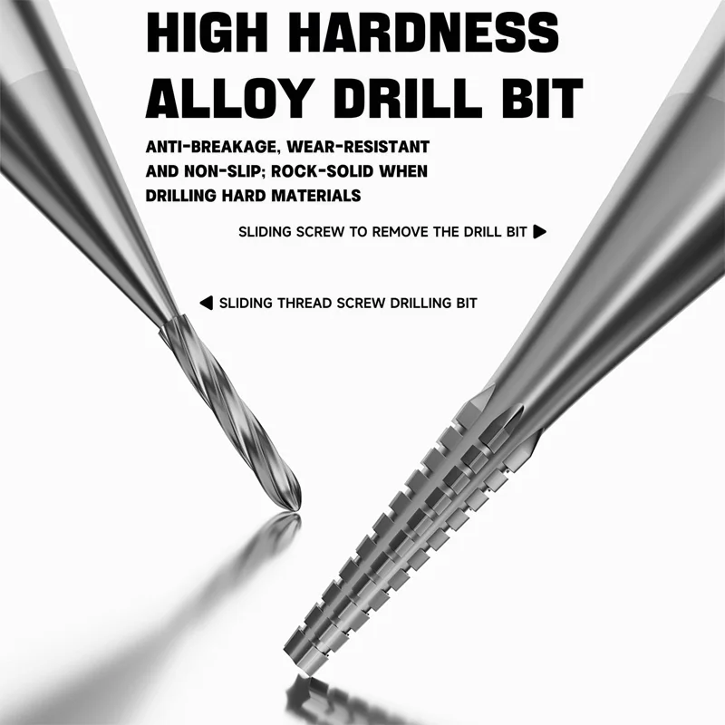 

Luowei LW-331 Slip Tooth Drill Bit Set for Sliding Screw Quick Removal in Precision Parts Repair