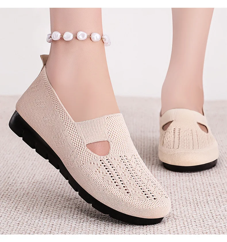 Women's Summer Shoes Breathable Flat with A Casual Women's Sneakers Comfortable Soft Sole Large Size 36-43 Cheap Shoes Clearance