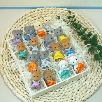Maison de poupée lapin bébé figurines 1:12 éléphant mouton é...
