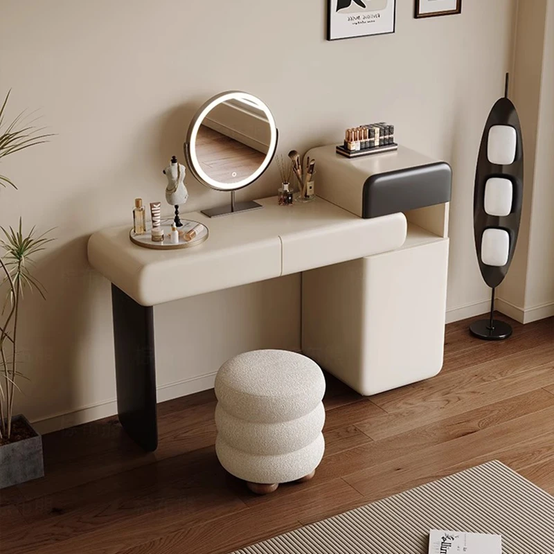 

Women Modern Vanity Table Bedroom White Storage Cabinet Dressing Table Mirror Chair Desk Cheap Mesa De Maquillaje Home Furniture