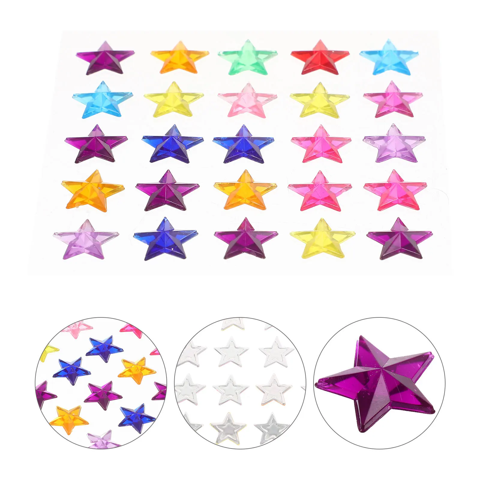 10 أوراق نجمة الراين ملصقات قسط الاكريليك DIY بها بنفسك الأحجار الكريمة الزخرفية للحرف اليدوية بلينغ جواهر ملصقات الحرفية ذاتية اللصق