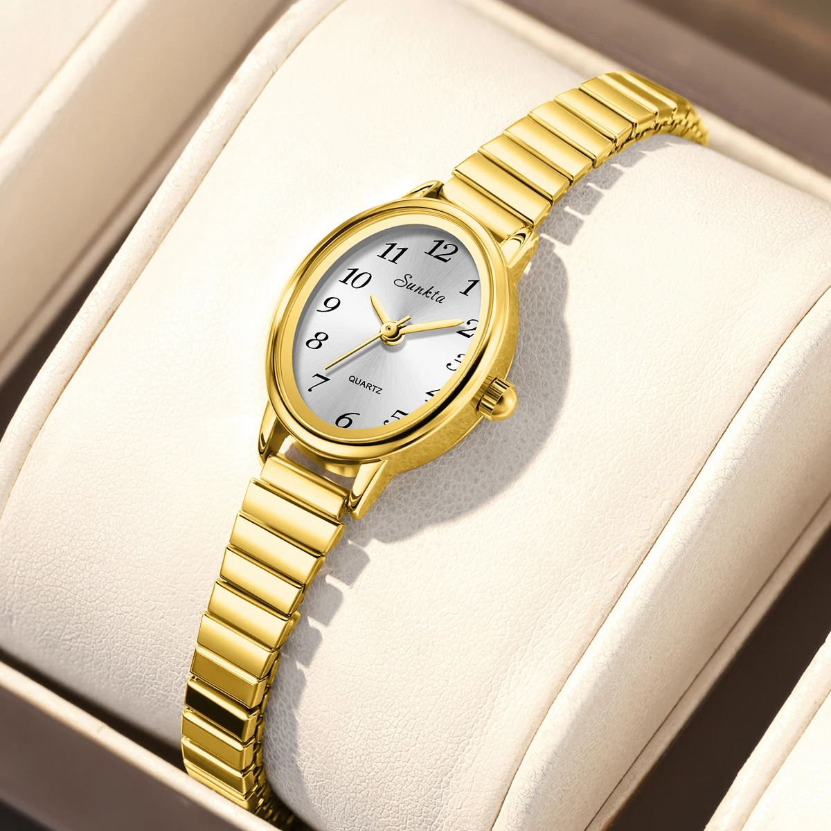 LIGE Women Watch for Girls Small Wrist Quartz Reloj Muje Sliver Grey Gold Oval Orologio Ladies Wristwatch Stainless Steel Band